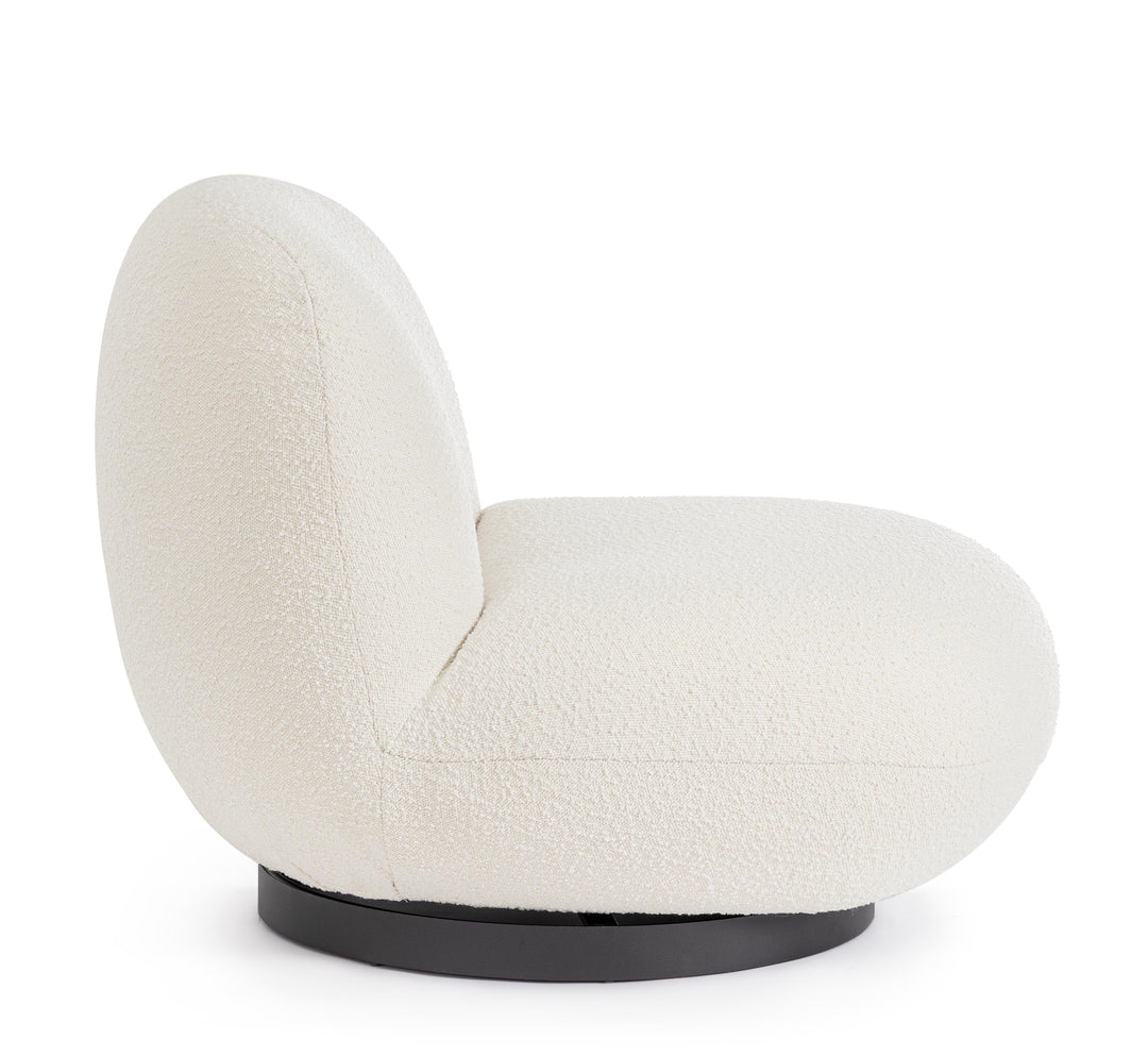 Hey Comfy Vit Boucle Fåtölj