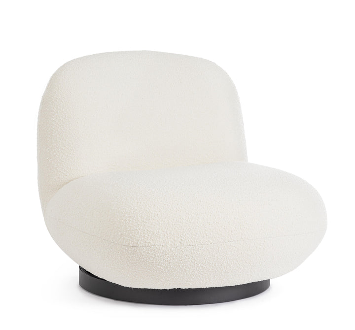 Hey Comfy Vit Boucle Fåtölj