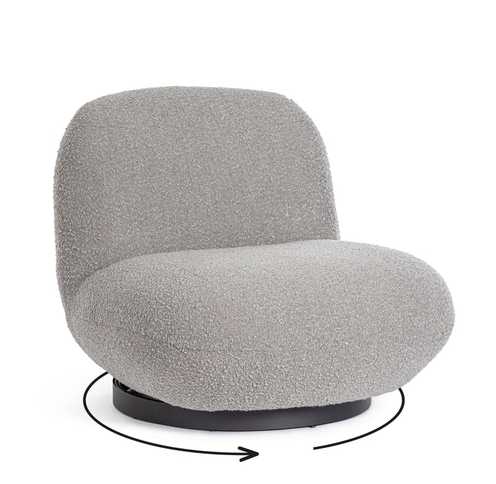 Hey Comfy Grå Boucle Fåtölj