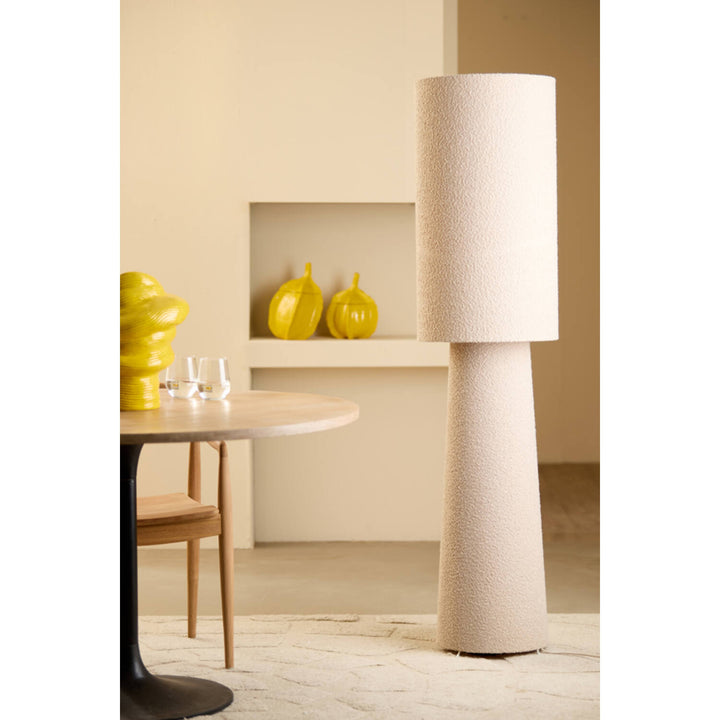 Golvlampa vit boucle