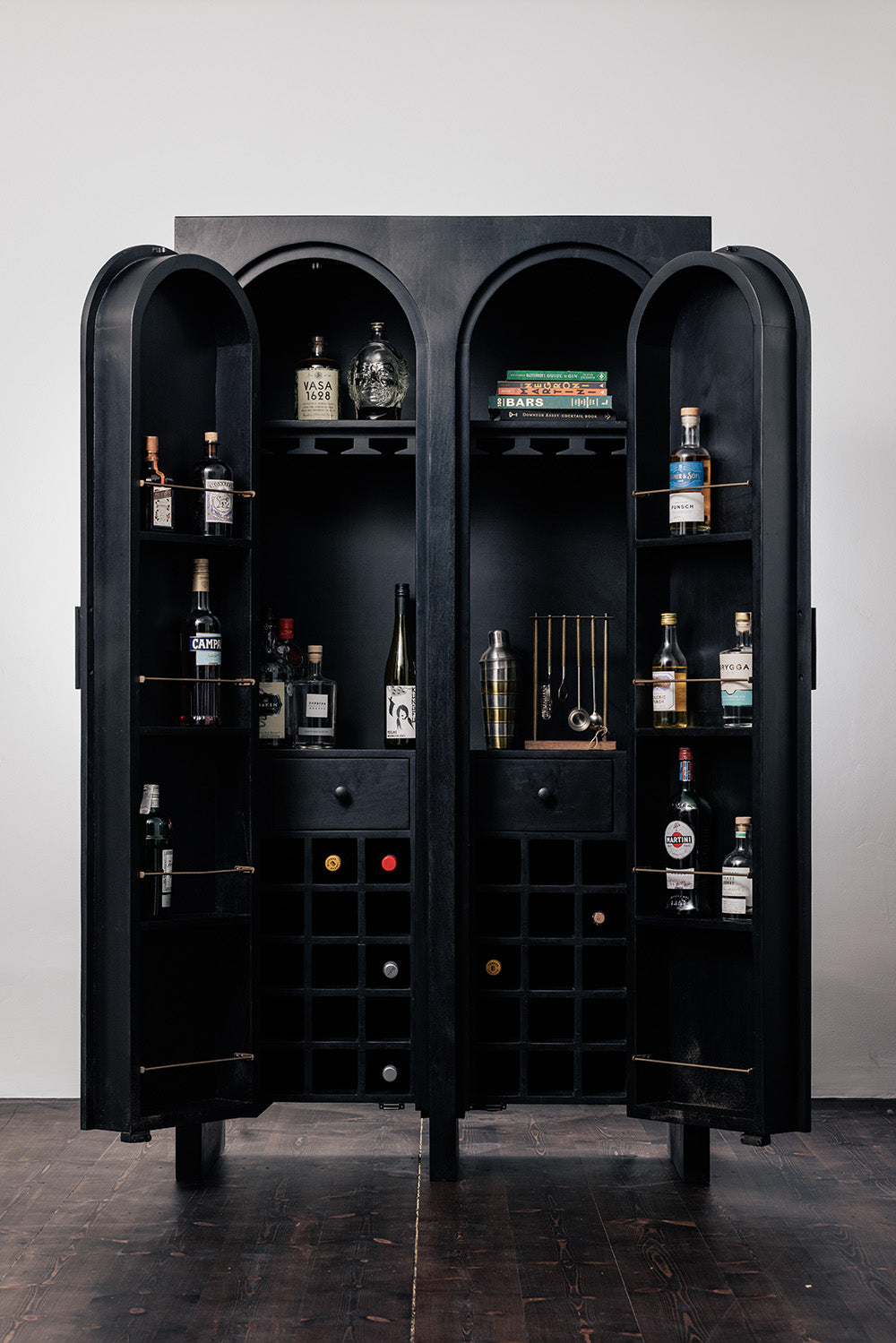 Bronx Bar Cabinet With Push Doors