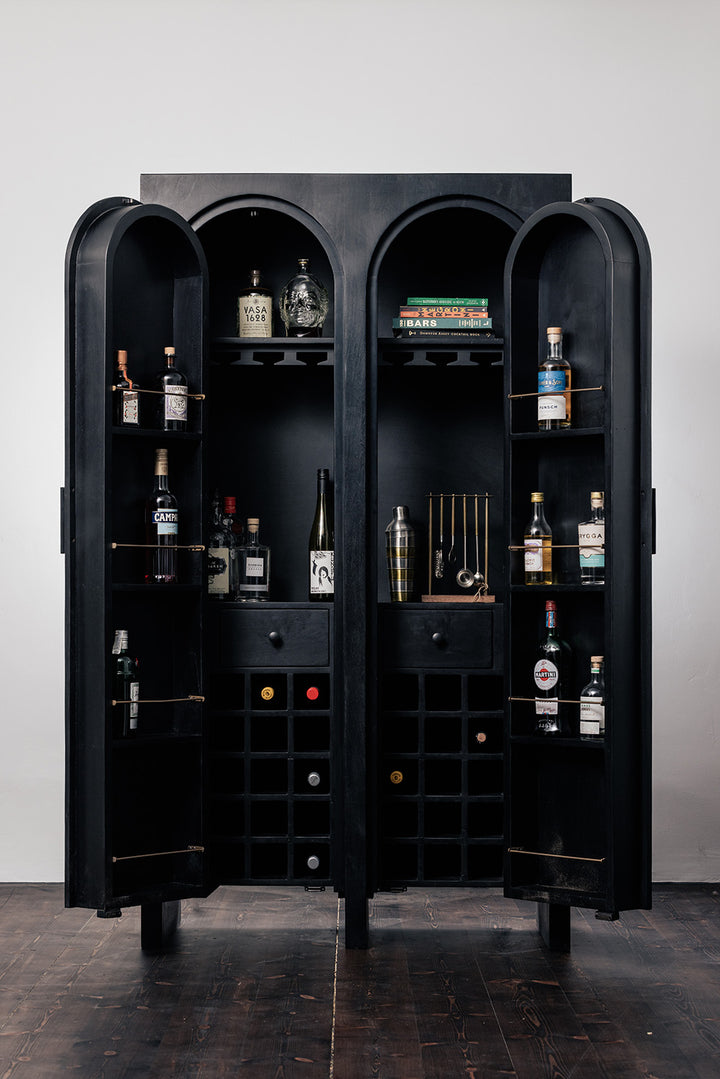 Bronx Bar Cabinet With Push Doors
