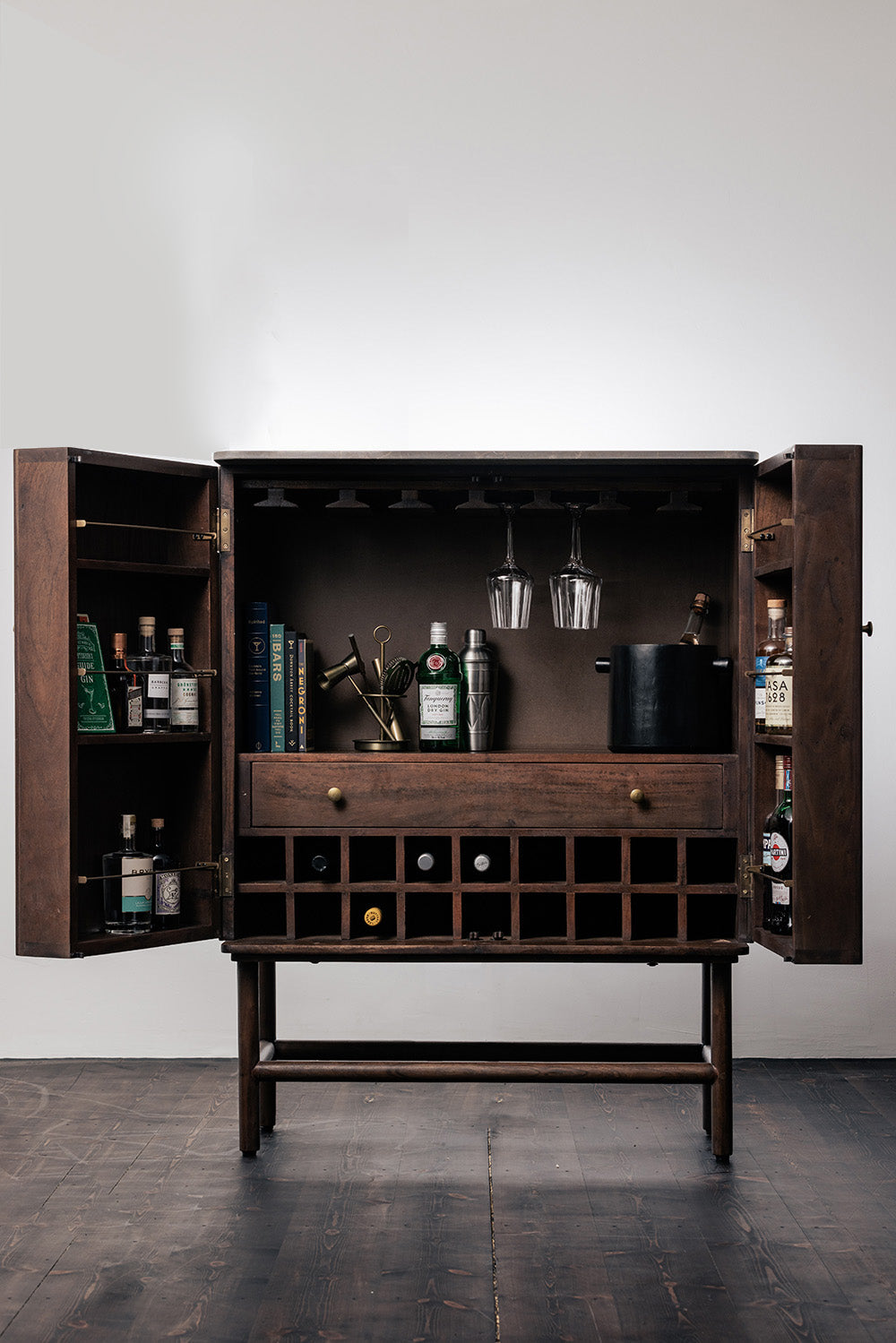 Brooklyn Wooden & Iron Bar Cabinet