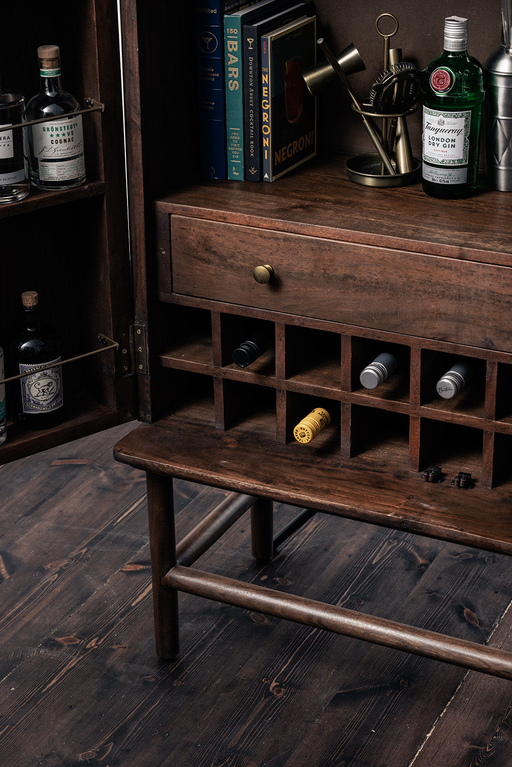 Brooklyn Wooden & Iron Bar Cabinet