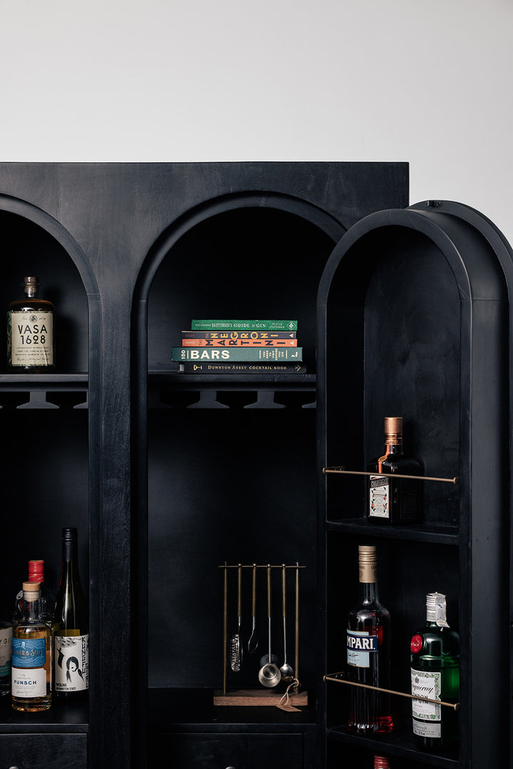 Bronx Bar Cabinet With Push Doors