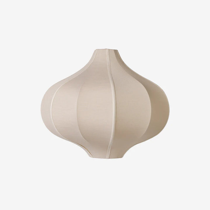 Onion lampshade S, rawsilk, sand w sand lining