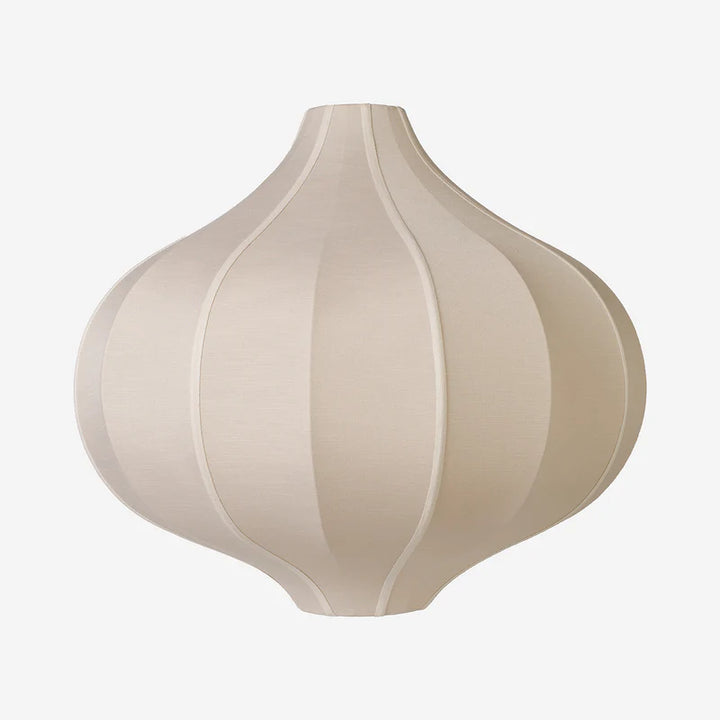 Onion lampshade L, rawsilk, sand w sand lining