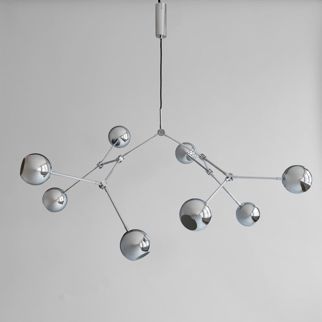 Drop Chandelier Globe - Chrome (5m)