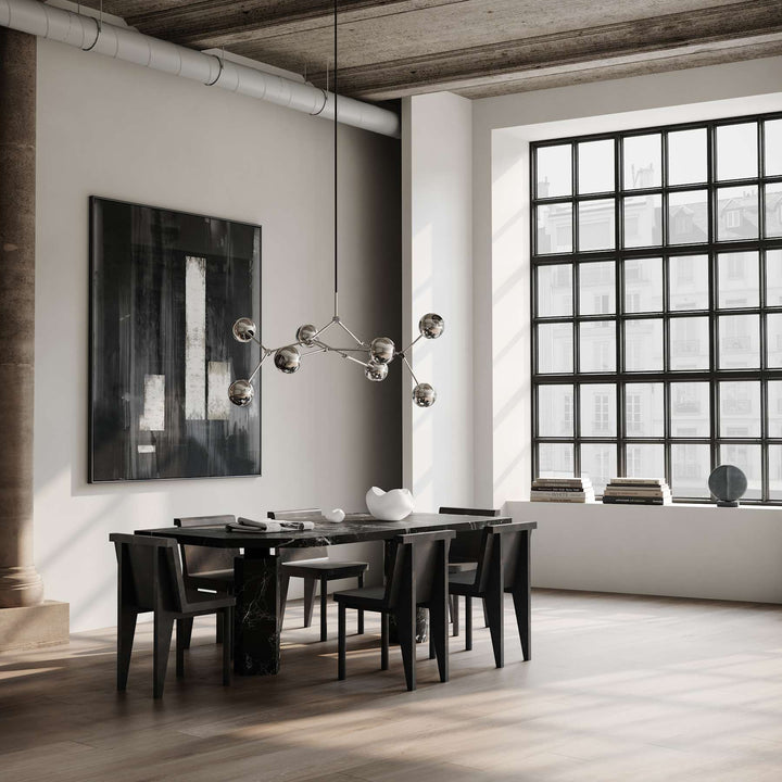 Drop Chandelier Globe - Chrome (5m)
